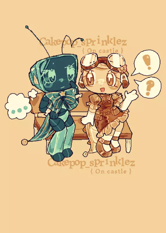 Vee & shelly chatting together by @Cakepop_sprinklez