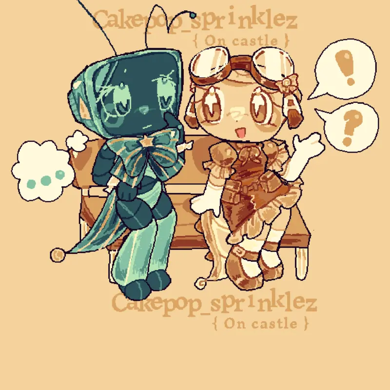 Vee & shelly chatting together by @Cakepop_sprinklez