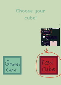 Take care of green-cube