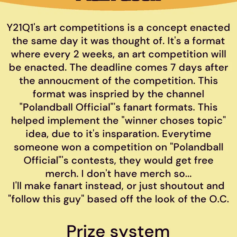 Y21Q1's art competitions: Information by @Y21Q1