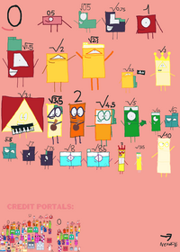 Hallytall's numberblocks band but sqrt