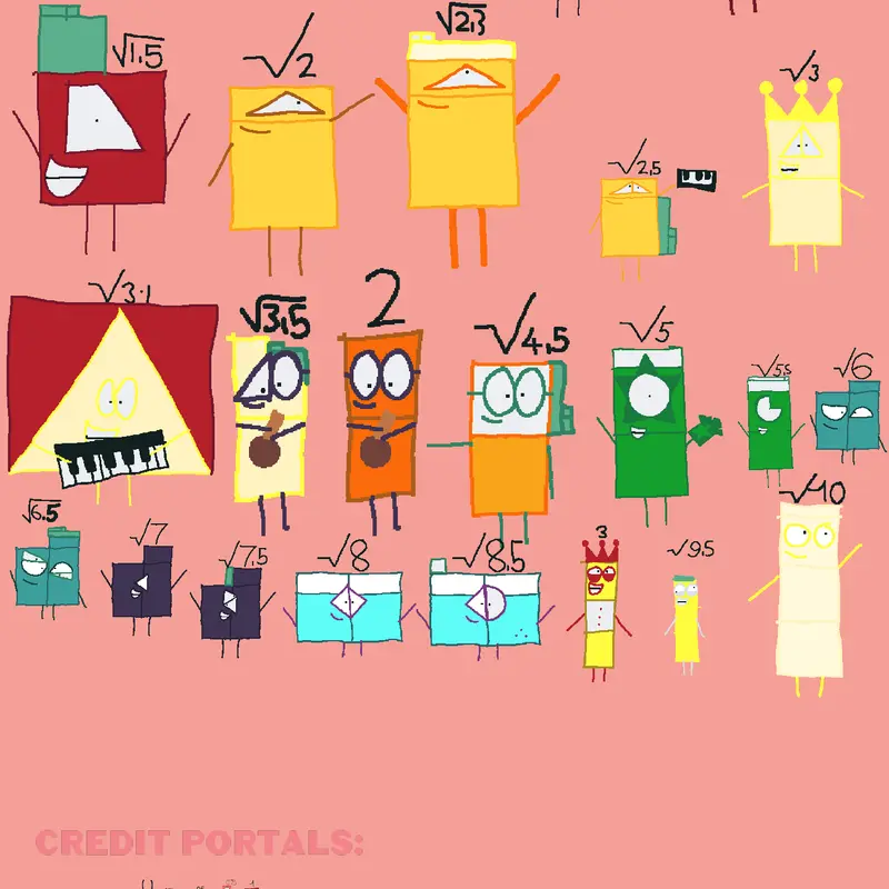 Hallytall's numberblocks band but sqrt by @Oddbotoutfan