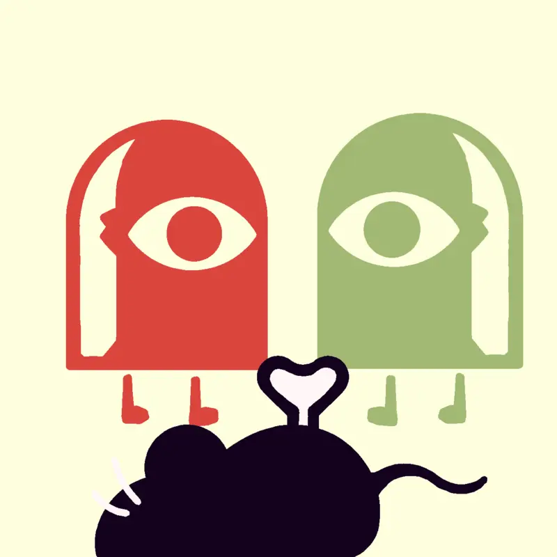 Red and green and Mr mouse by @StarJelly