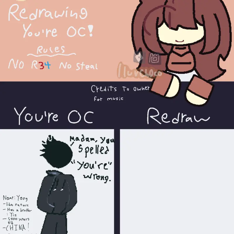 Here, redraw for me pls by @itsmelokie