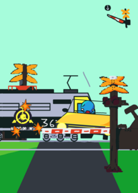:') Indonesian Railroad Crossing