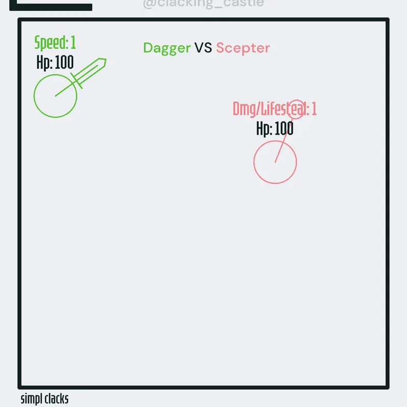 Dagger vs Scepter by @clacking_castle