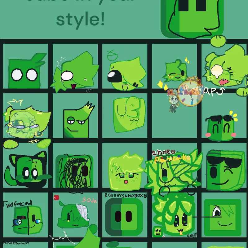 twiddlefinger ahh green cube coming up🥀 by @Gatlinggigan