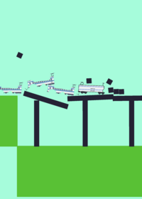 Electric train crash