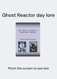 Lore for Ghost Reactor Day