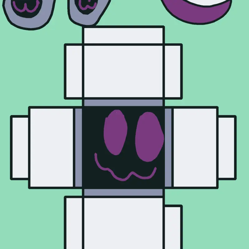 Papercraft Cube protogen but better by @ReemAlhantoobi
