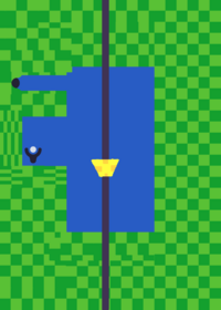 Golf with cart y postion