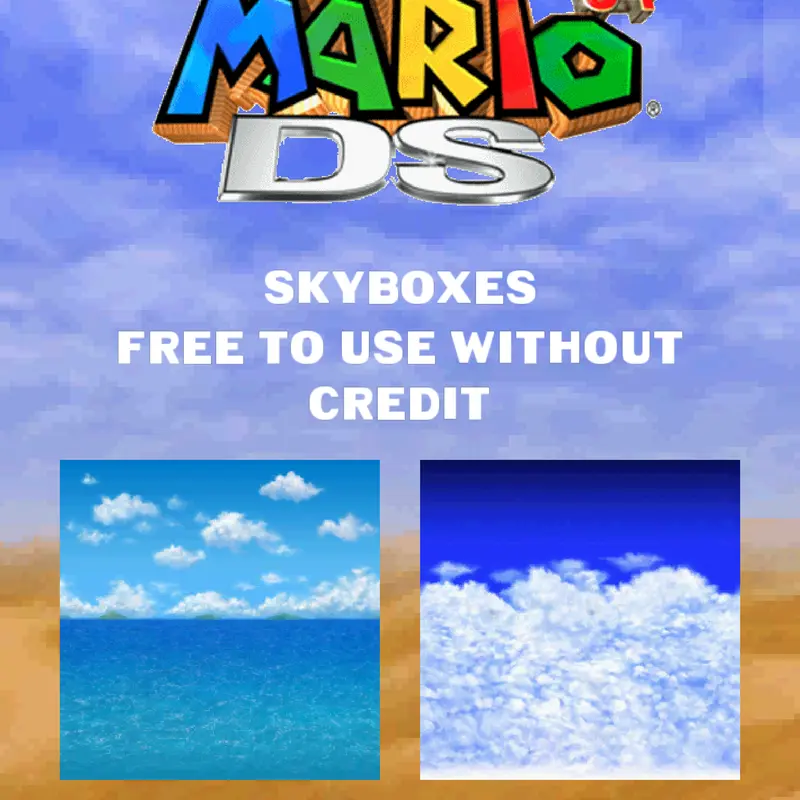 Super Mario 64 DS Skyboxes by @Thyymes