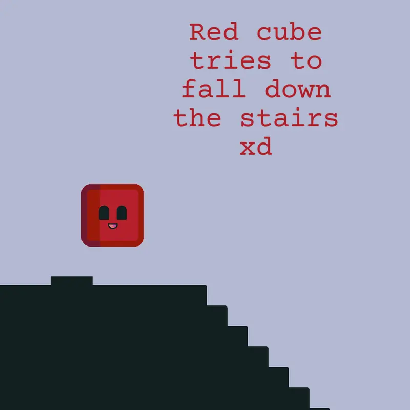 RED TRIES TO FALL DOWN THE STAIRS by @Lucas47943894_2