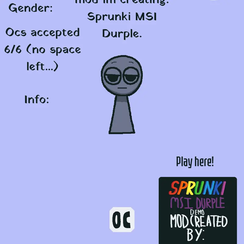 Make a Sprunki Oc for a mod im creating. by @ItsJavichi