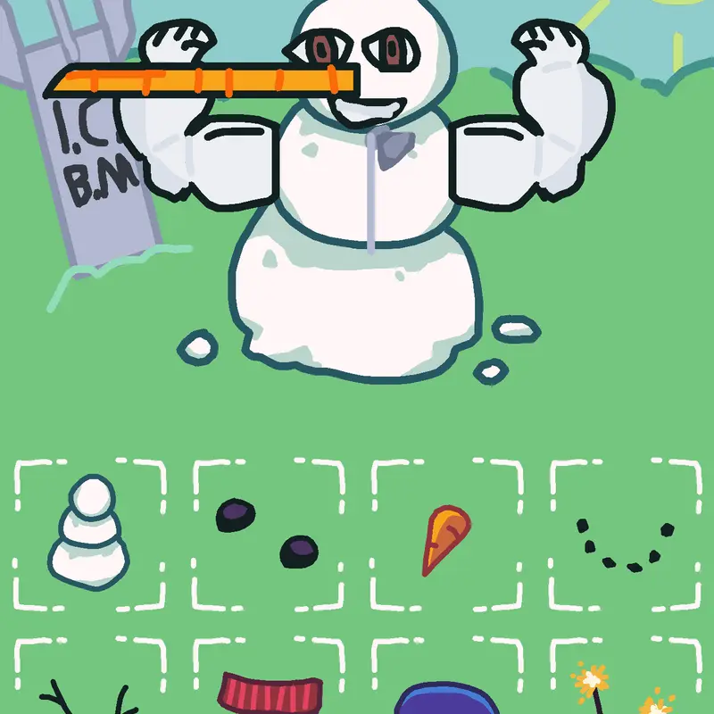 Snowman but wacky by @SpaghettiDelicious