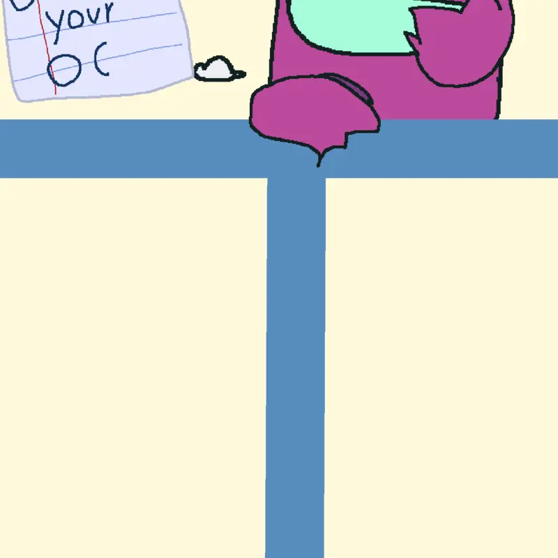 redrawing your oc by @R0D4RM1X_Purpl3
