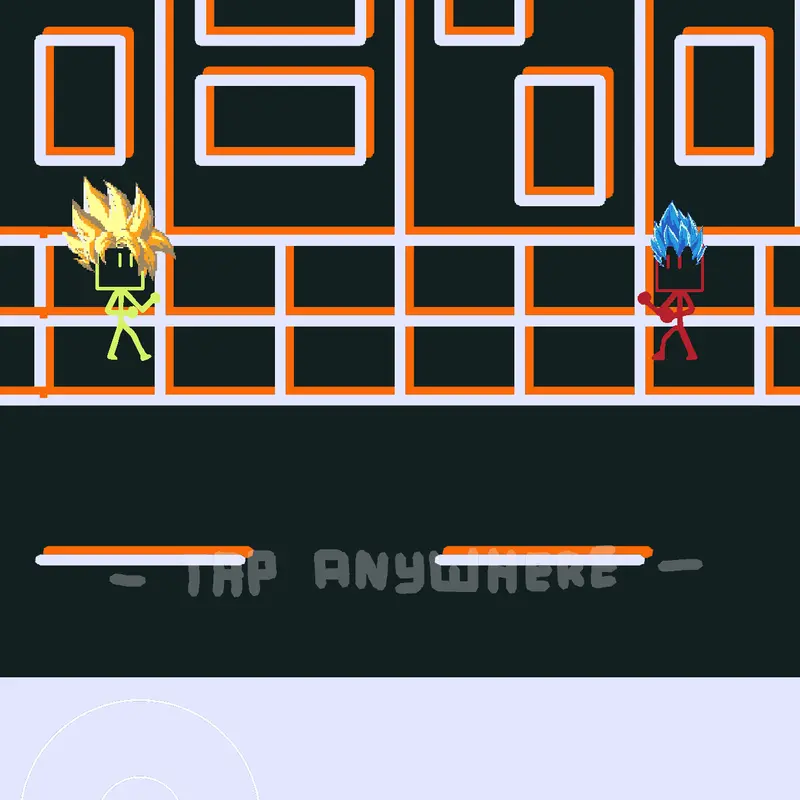 Goku versus Vegeta stickman fight by @Gamedream