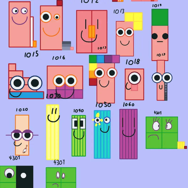 Numberblocksband by @Pingupingu