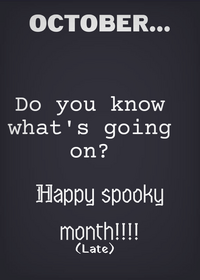 Happpppy sppppoooooki mpooonth!