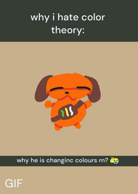 why is he changing colors rn?
