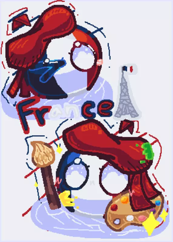 France another art style by @-_Charlotte_awa_-