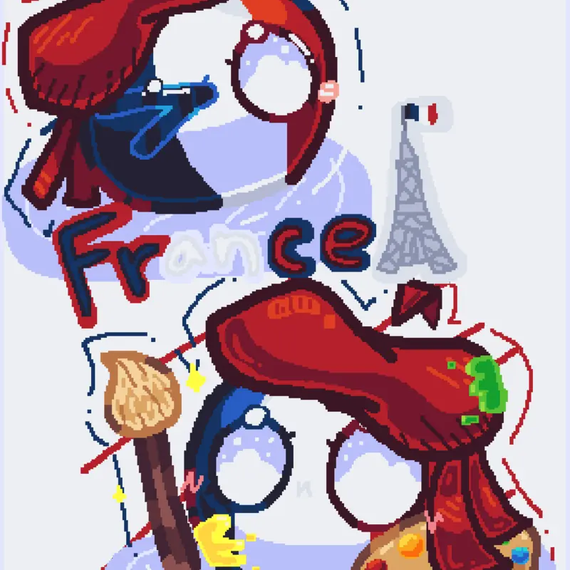 France another art style by @-_Charlotte_awa_-