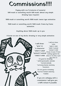 Finally opening commissions!