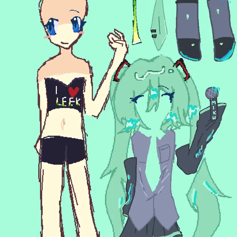 Dress up miku by @RubyPuppet