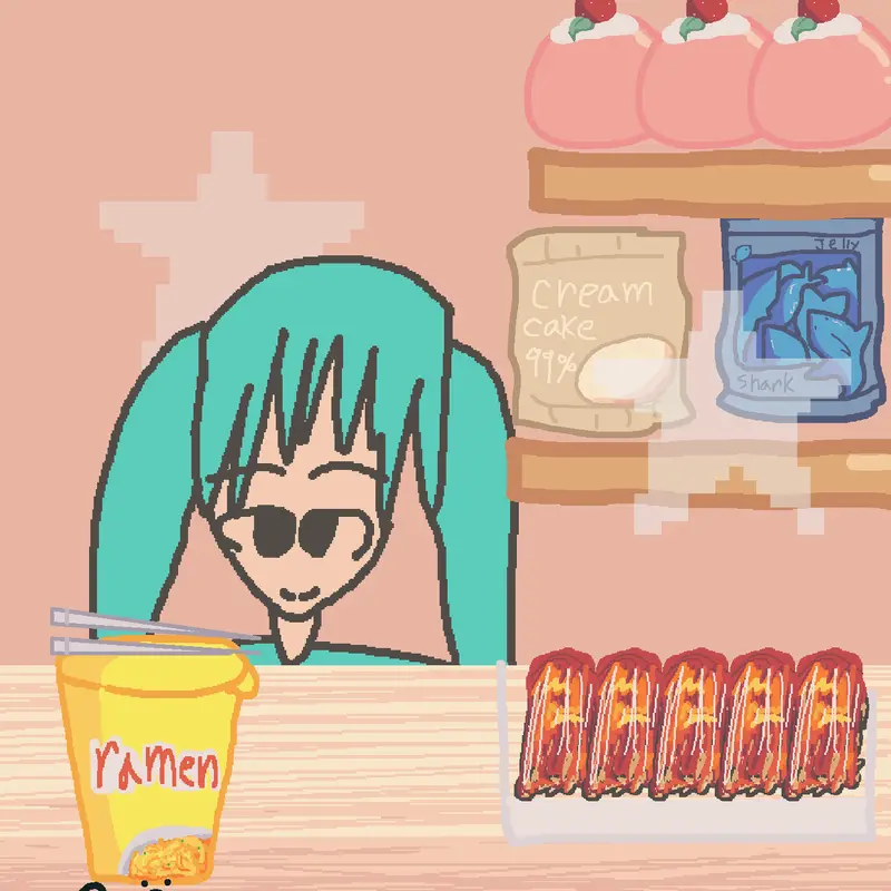 Mukbang miku by @Mukbang--rumi
