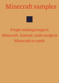 Minecraft samples