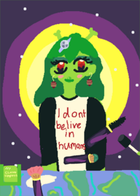 Alien dress up by YUR1ISCOMING4U