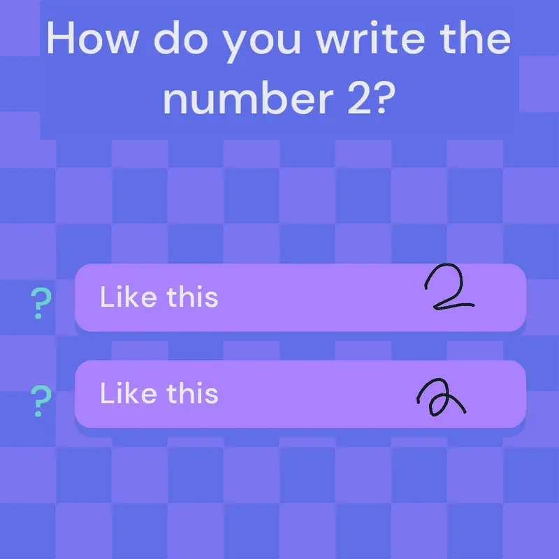 How do you write the number 2? by @lowut16