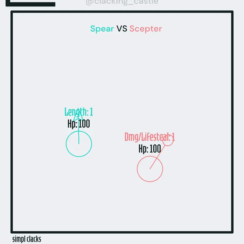 spear vs scepter by @clacking_castle