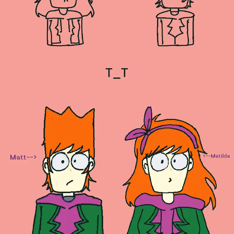 Idk,just a drawings of Matt & matildaT_T by @S3NKA_