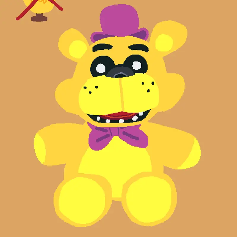 Tap Fredbear Nose! by @WhiteredGoldenFreddyMC
