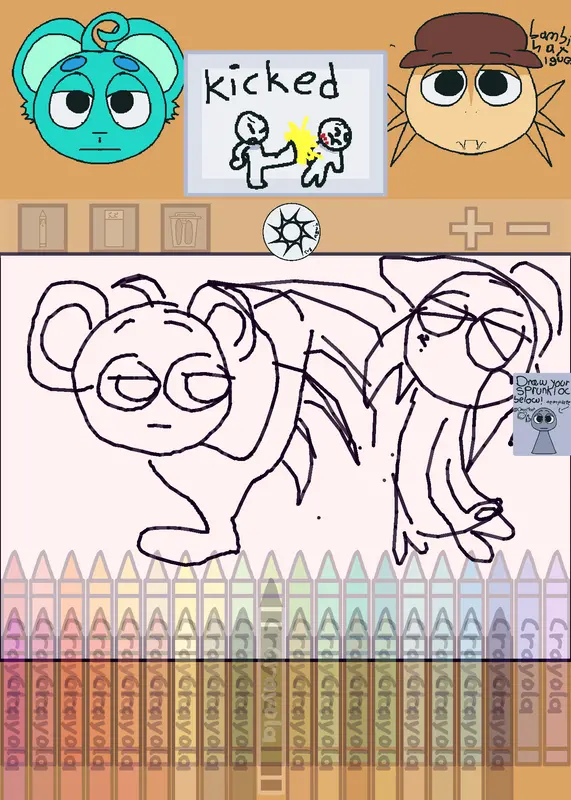 Sprunki drawing prompts game by @clukrbaby