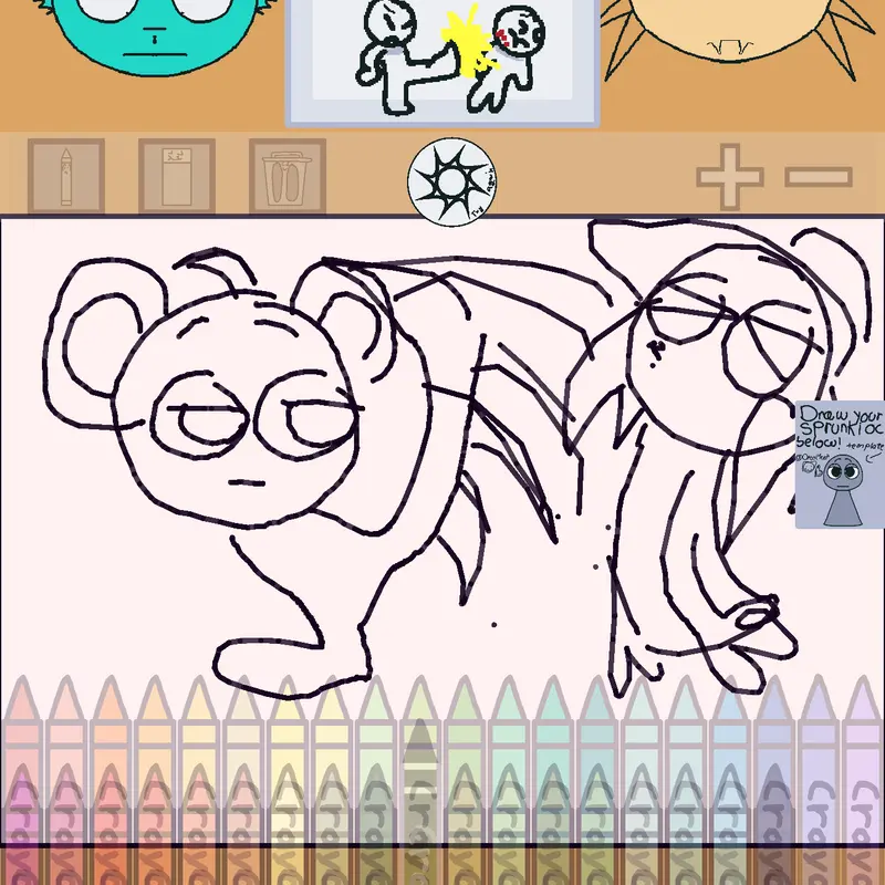 Sprunki drawing prompts game by @clukrbaby