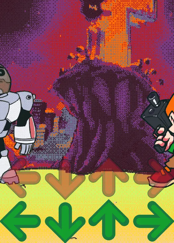 fnf vs cyborg by @retro_does_CastleOfc13