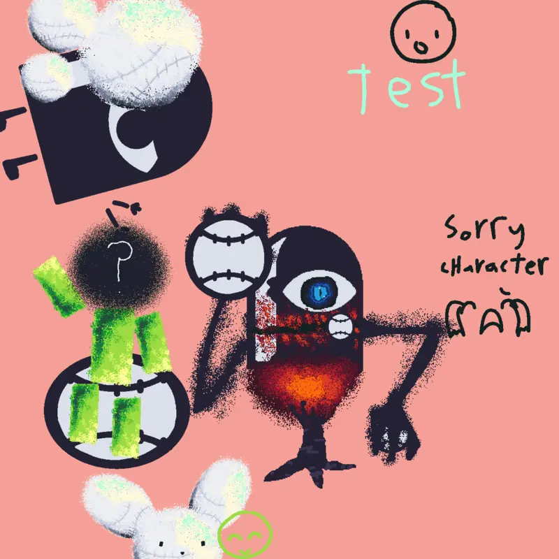 Air brush test(sorry character) by @green_star