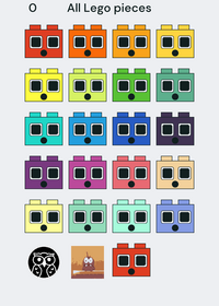 All lego pieces