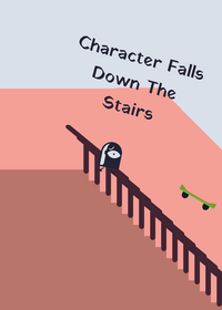 Character Falls Down The Stairs (Animation)