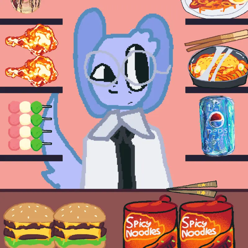 Secretary mukbang by @P0CH0_C4T