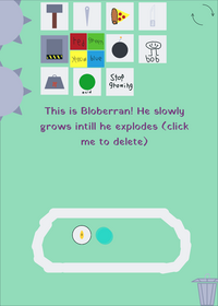 Flasque slime that grows until glass bre