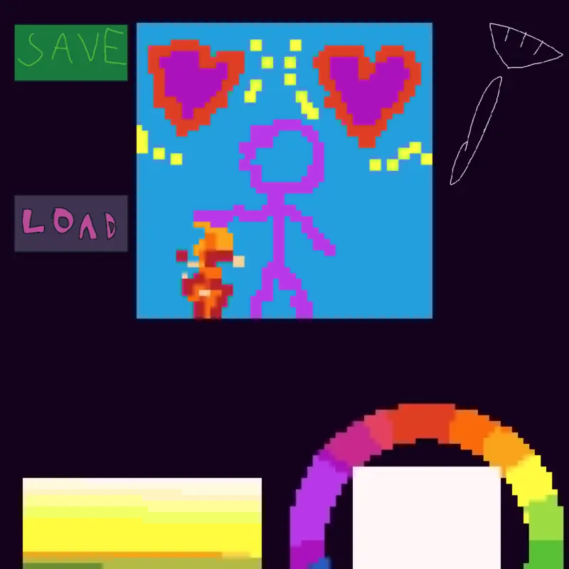 Pixel Circle Wheel Drawing Canvas by @Payu0001
