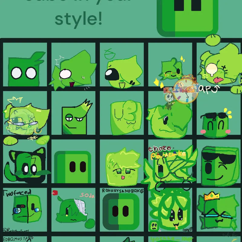 Paint Green Cube in Your Style by @decody-