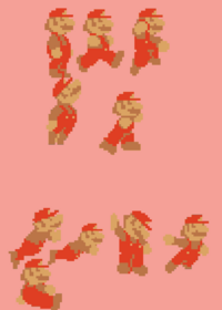 Mario sprites saindo