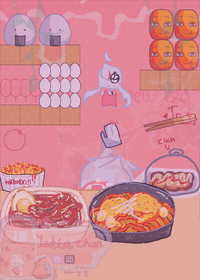 Mukbang game!🍤🍫🍙🥘