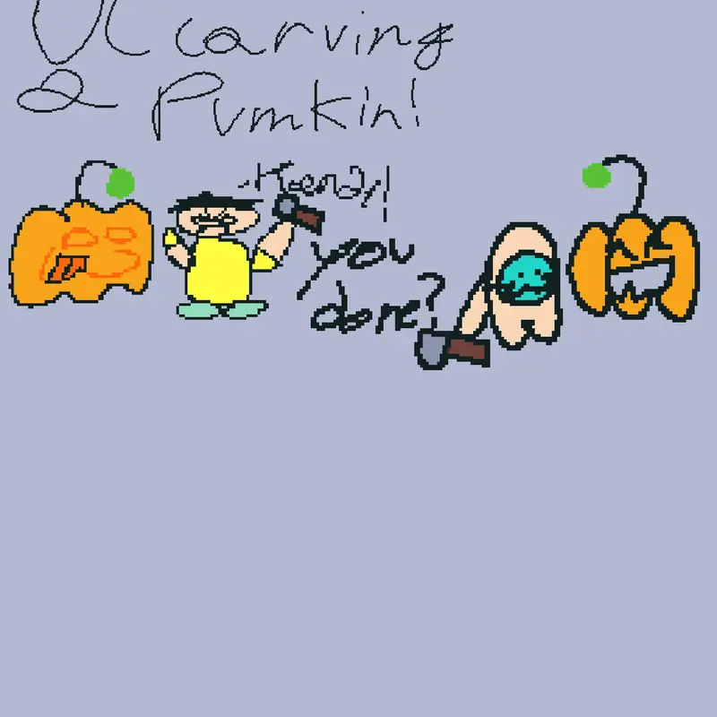 Draw your OC carving a pumpkin! by @Spooky_TalkativeYT