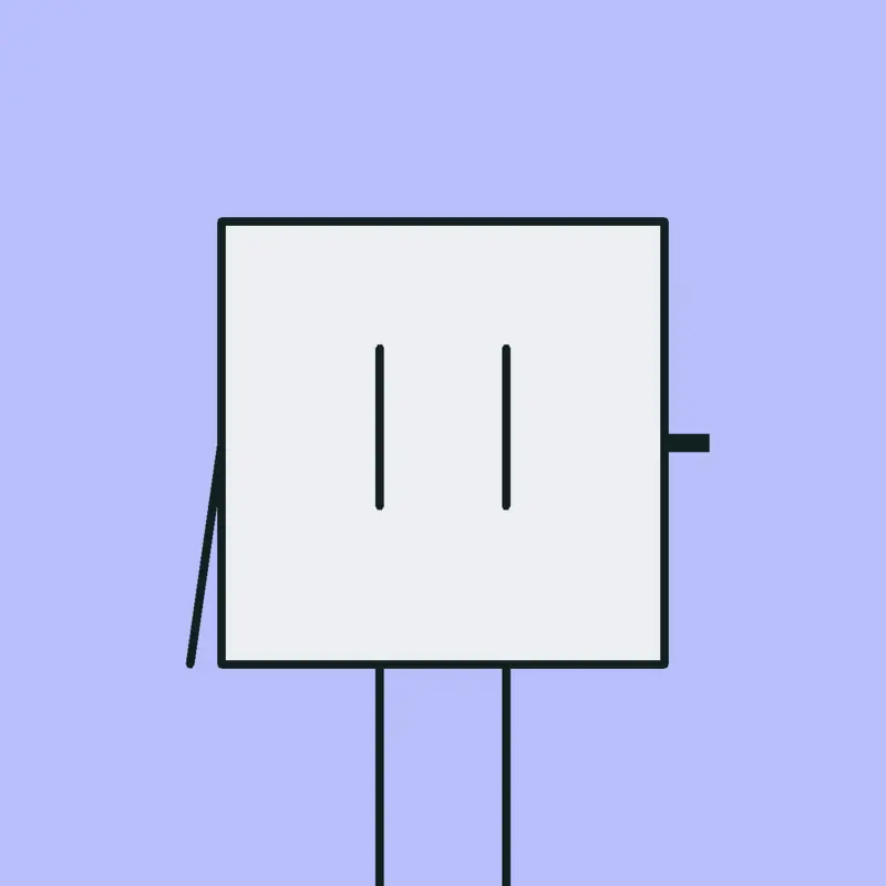 Square’s arm follows your cursor!!! by @Mommom22