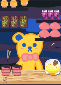 Feed cute yellow teddy!